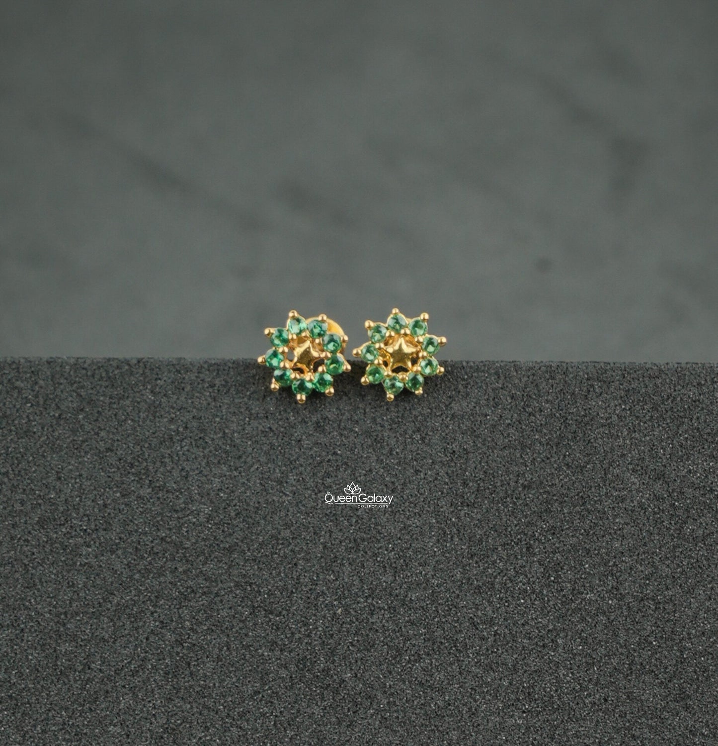Goldplated AD Stone Nosepin And Second Stud