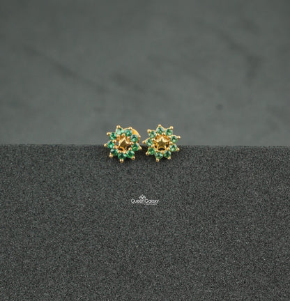 Goldplated AD Stone Nosepin And Second Stud
