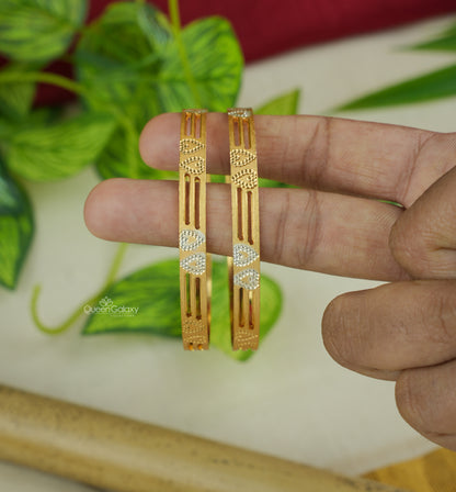 White Goldplated Bangles