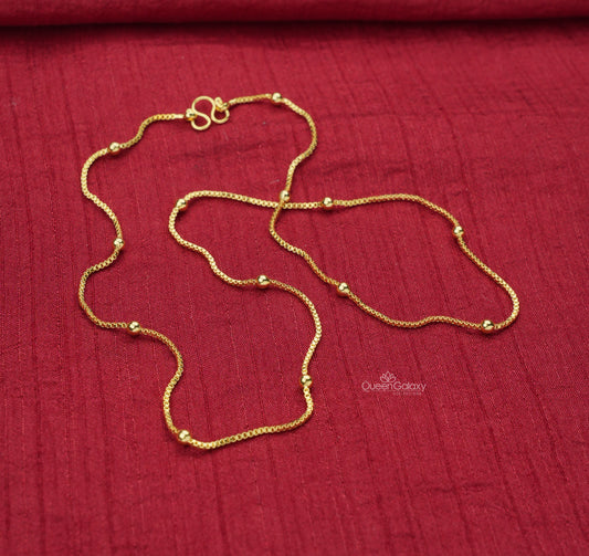 Gold Plated Lightweight Chain for Daily Wear - queen galaxy collection