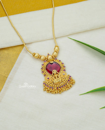 Goldplated Palakka Lakshmi Necklace