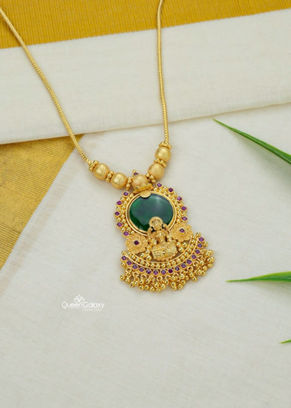 Goldplated Palakka Lakshmi Necklace