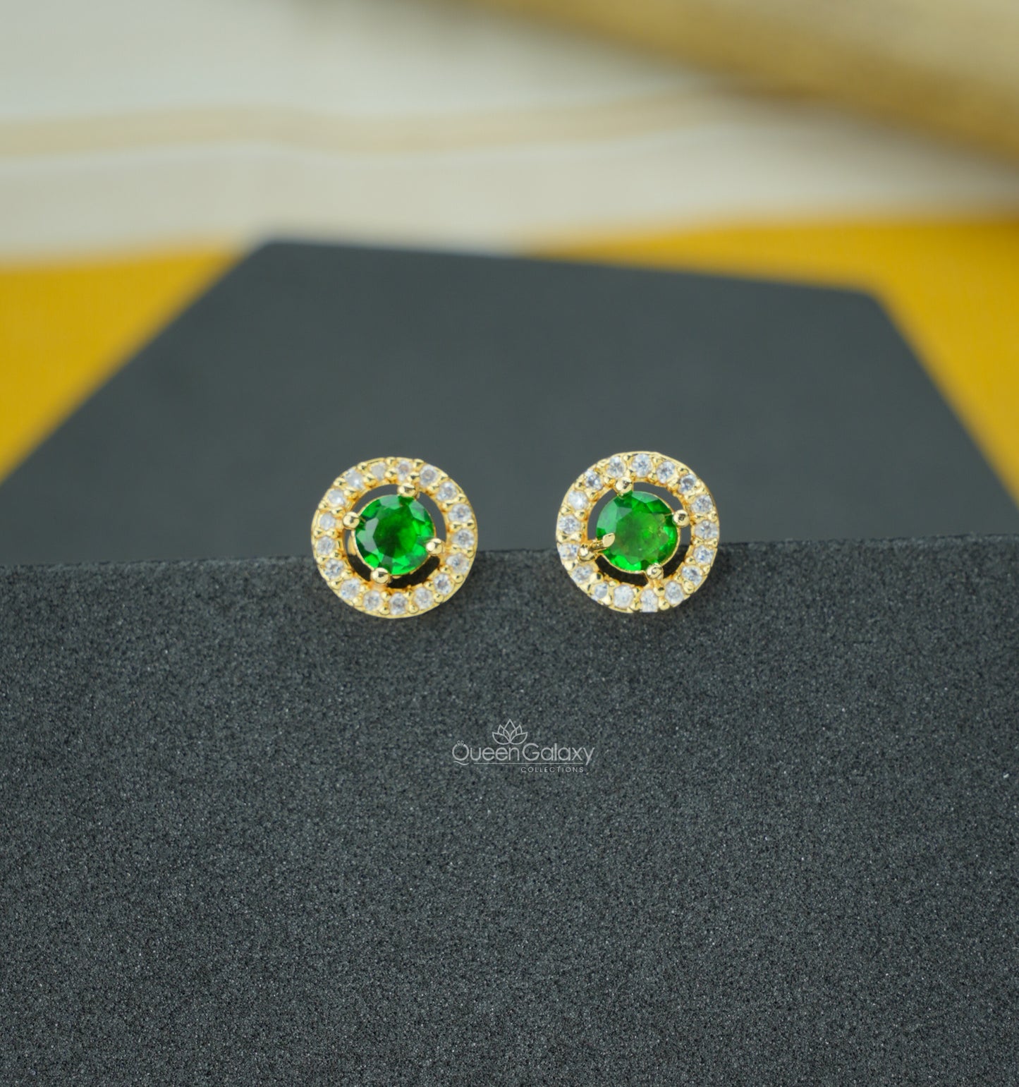 Goldplated AD Stone Earrings