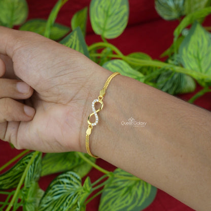 Goldplated AD   Stone Bracelet