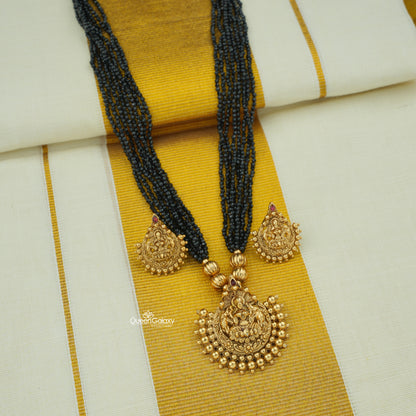 Antique Lakshmi Necklace With Earrings