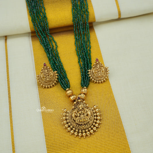 Antique Lakshmi Necklace With Earrings