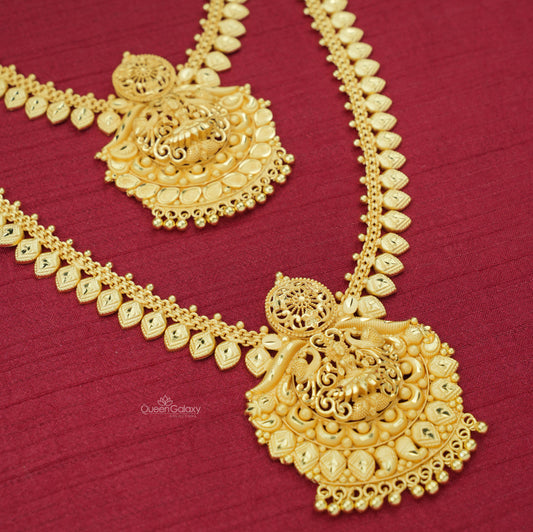 Goldplated Necklace And Longharam Combo Set