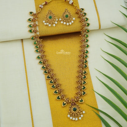 Antique Palakka Longharam With Stud