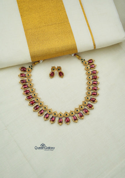 Antique Nagapadam Necklace With Stud