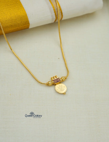 Goldplated Single Kassu Lakshmi Necklace