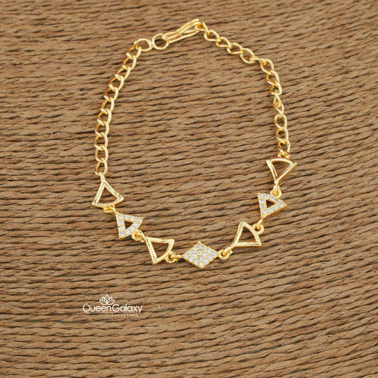 Goldplated AD Stone Bracelet