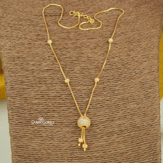 Goldplated AD Stone Necklace