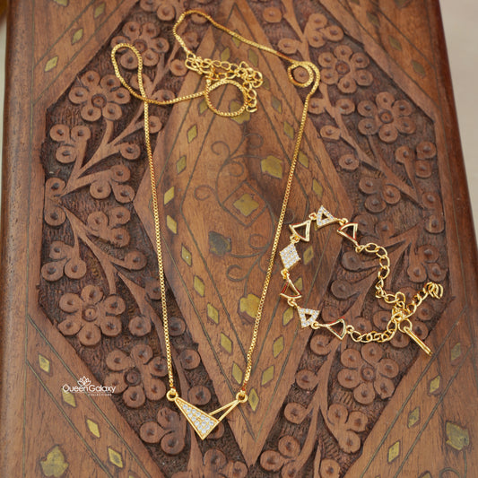 Goldplated AD Stone Combo Set
