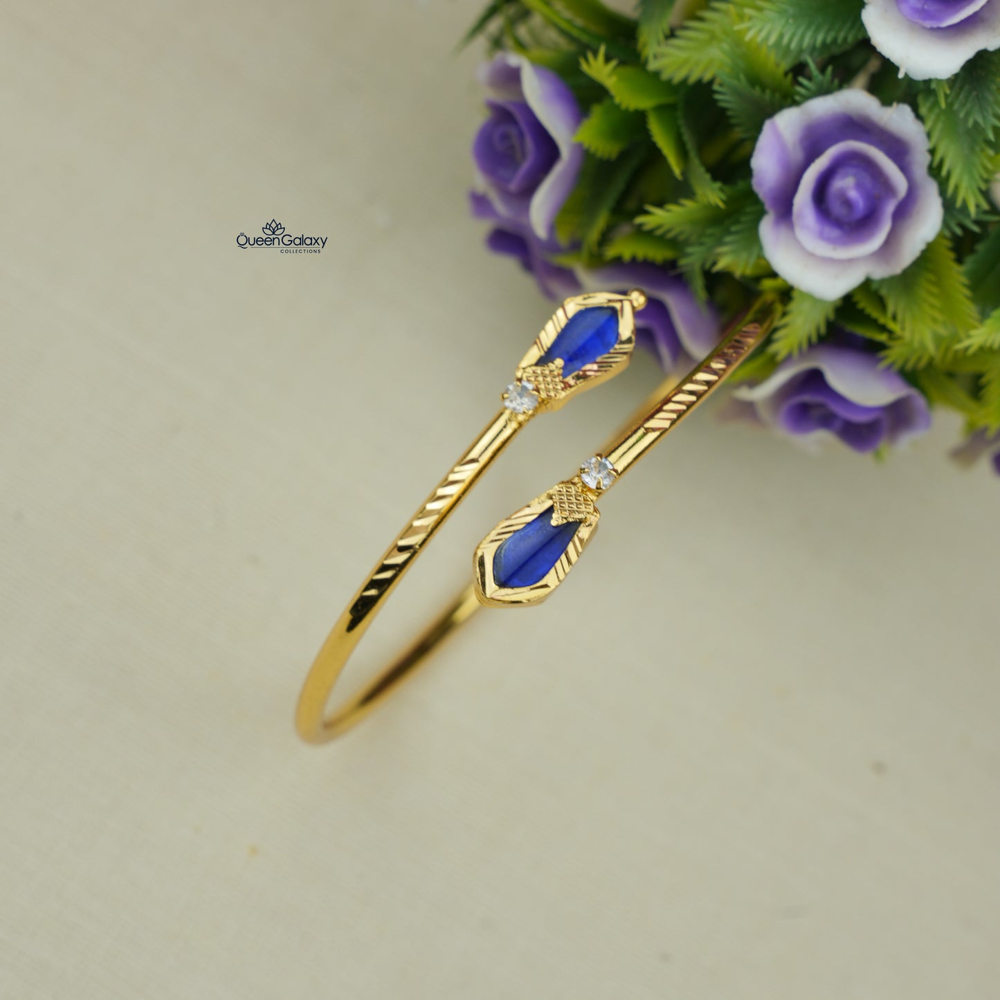 Goldplated Nagapadam Lock Bangles