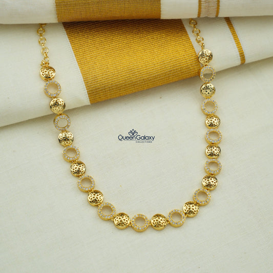 Goldplated AD Stone Necklace