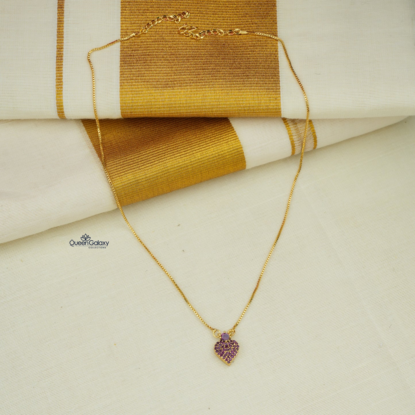Goldplated AD Stone Necklace