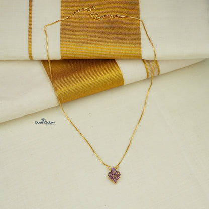 Goldplated AD Stone Necklace