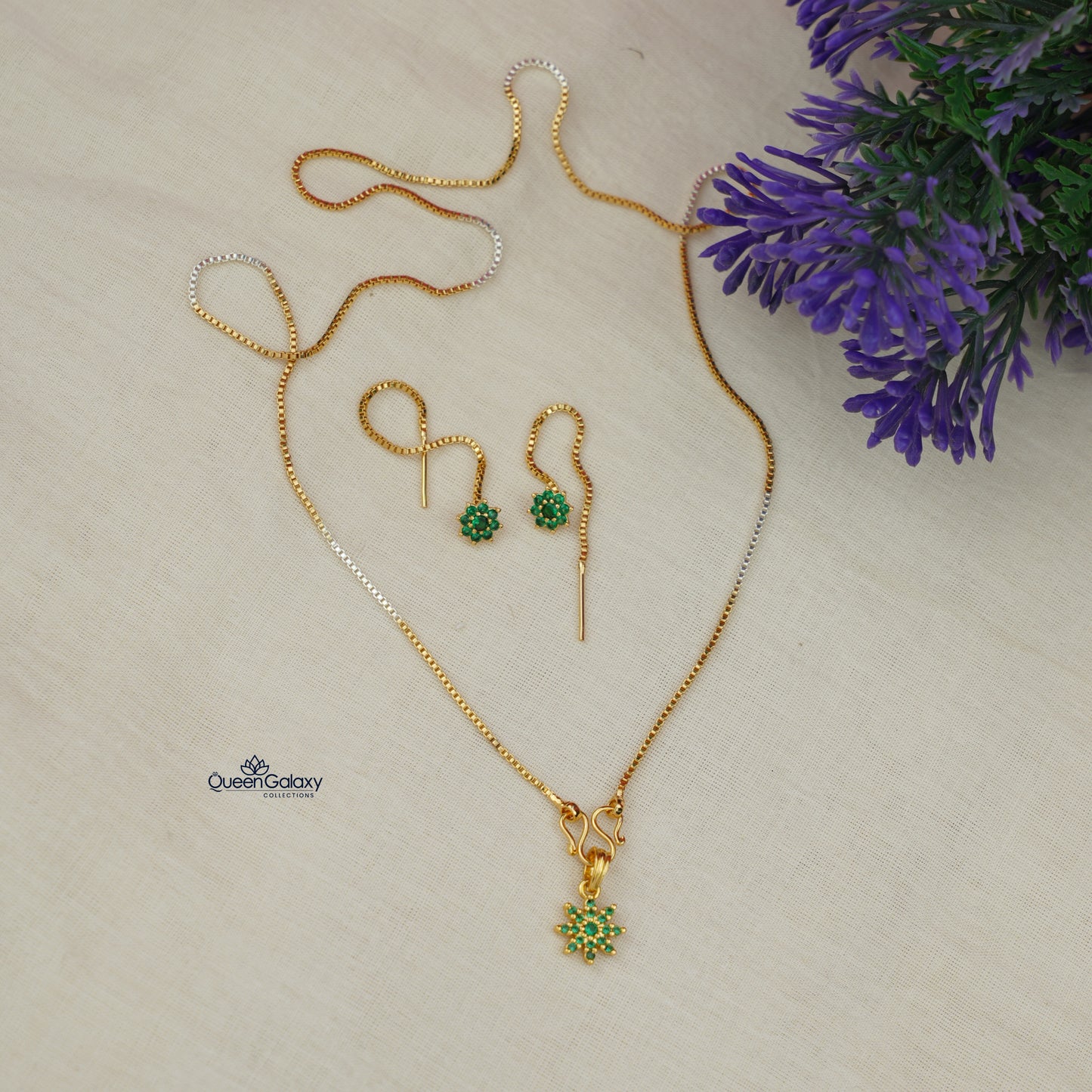 Goldplated AD Stone Combo Set