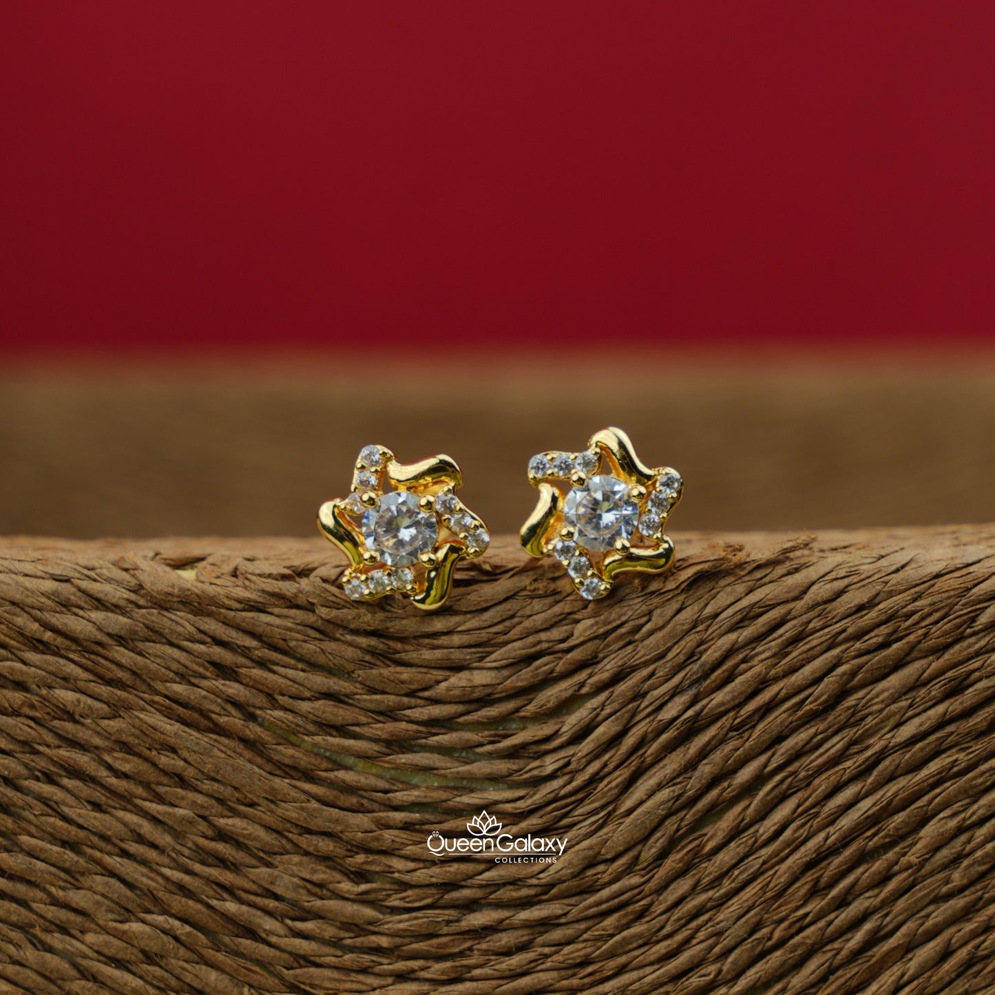 Goldplated AD Stone Stud
