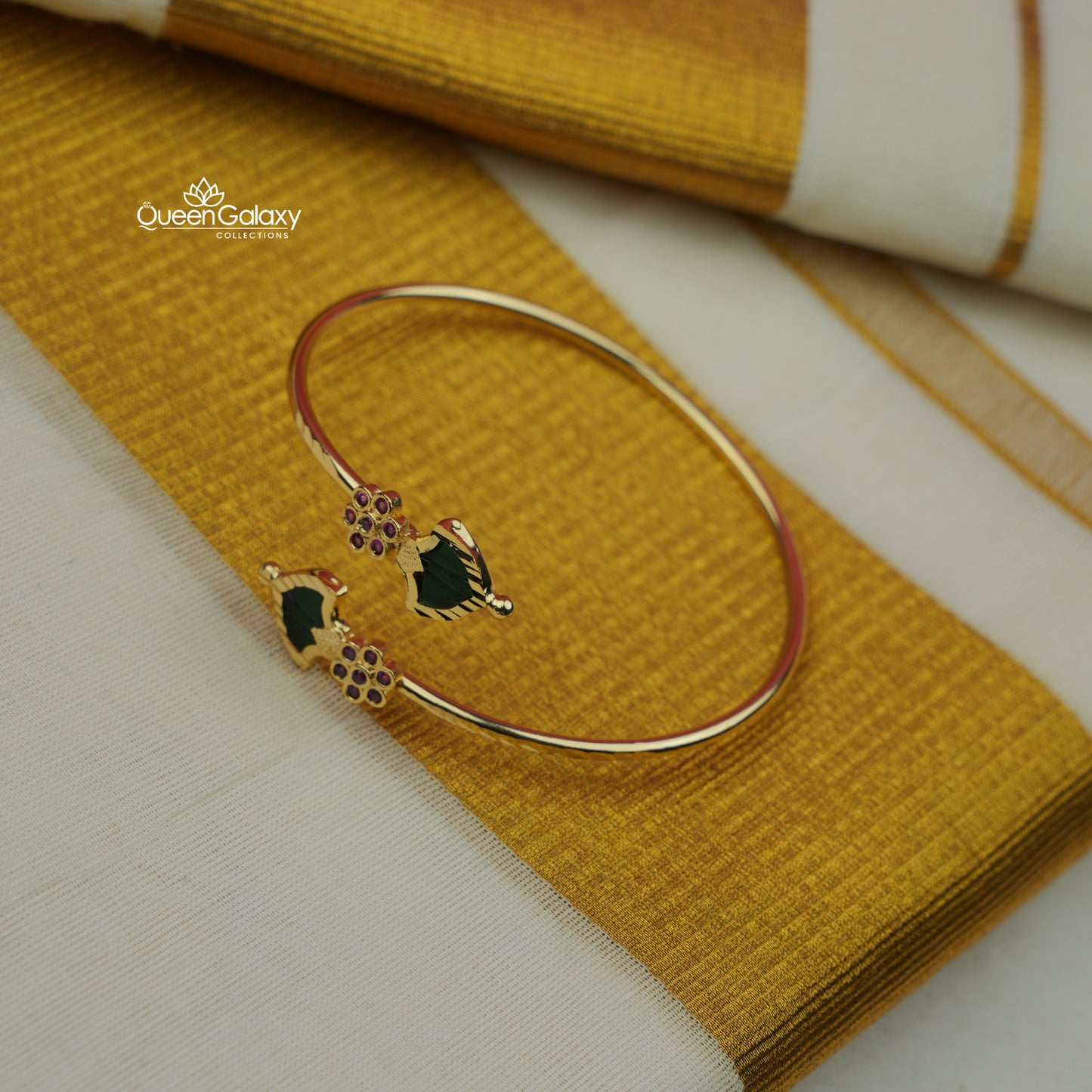 Goldplated Adjustable Palakka Bangle