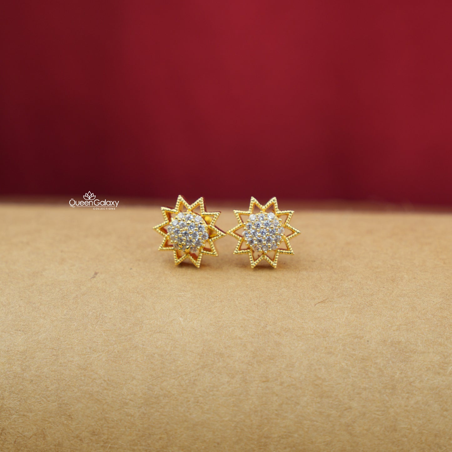 Goldplated AD Stone Stud