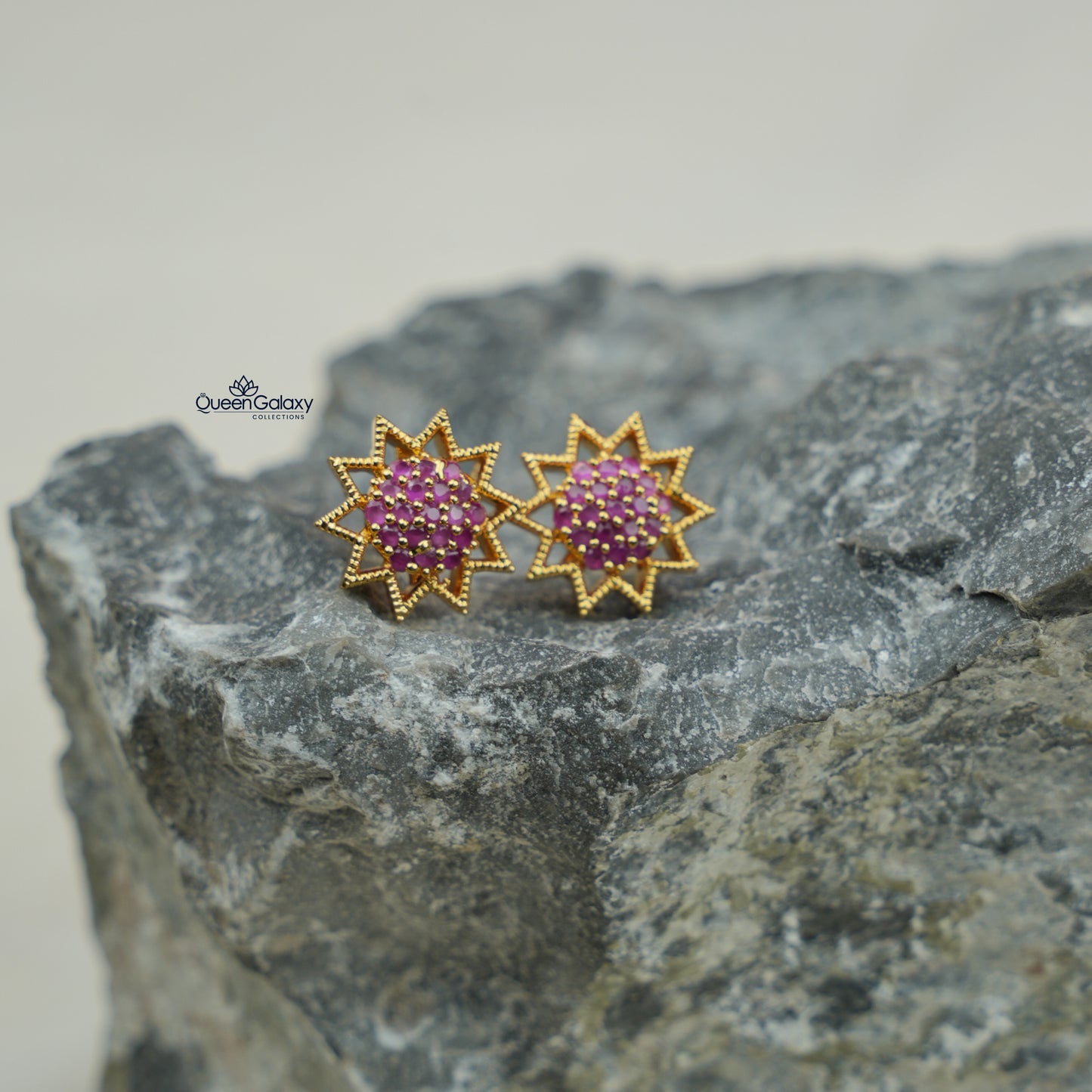 Goldplated AD Stone Stud