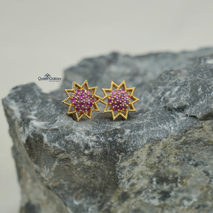 Goldplated AD Stone Stud
