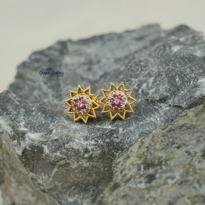 Goldplated AD Stone Stud