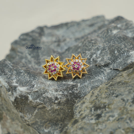 Goldplated AD Stone Stud