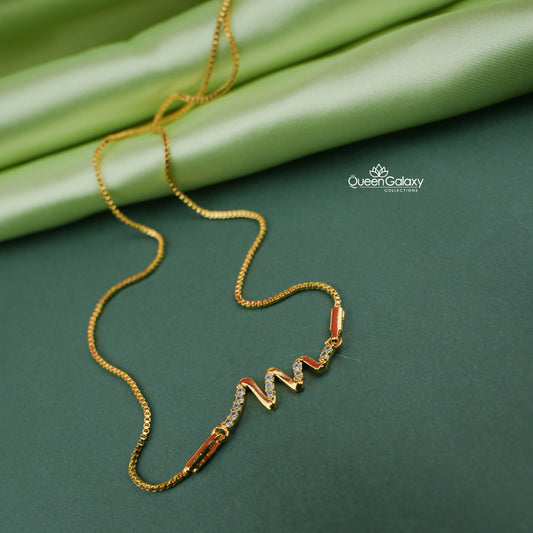Goldplated AD Stone Necklace