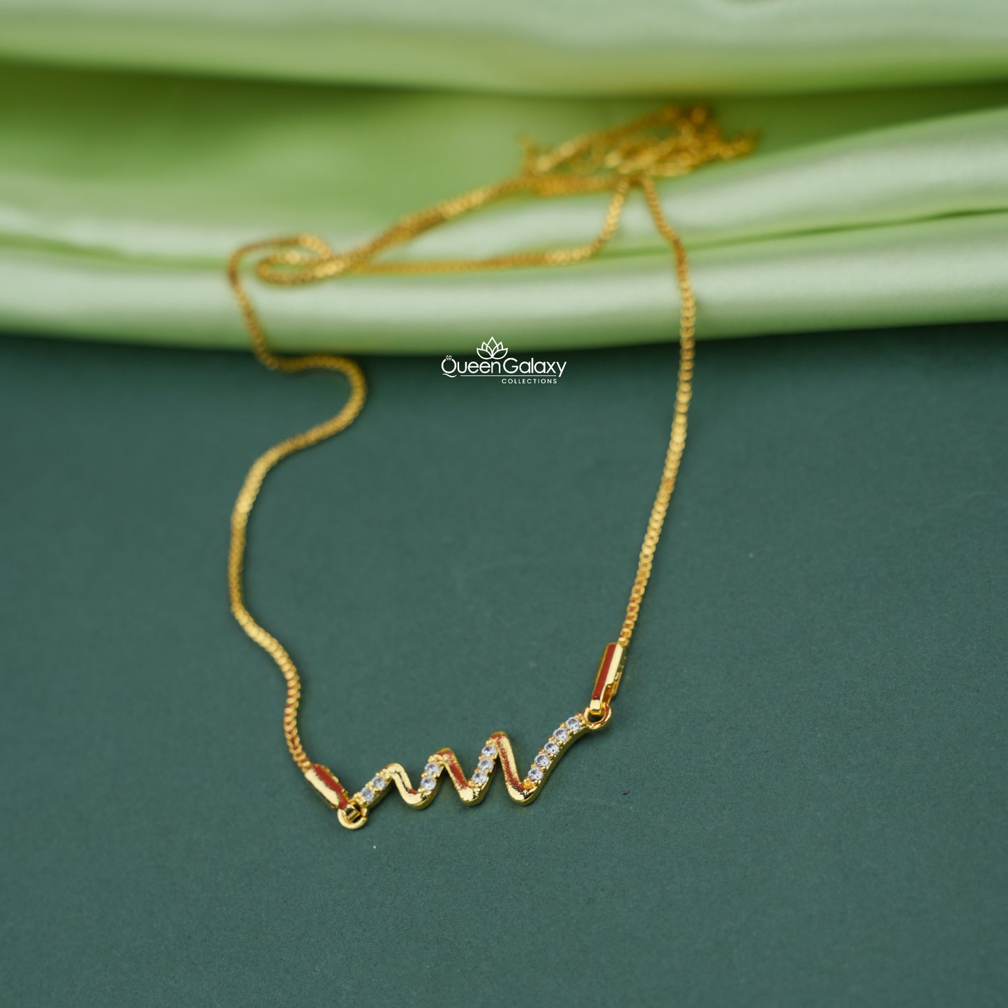 Goldplated AD Stone Necklace