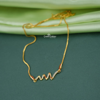 Goldplated AD Stone Necklace