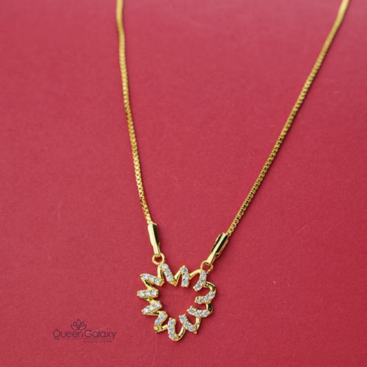 Goldplated AD Stone Necklace