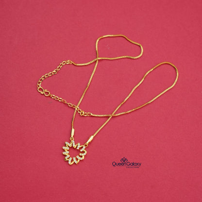 Goldplated AD Stone Necklace