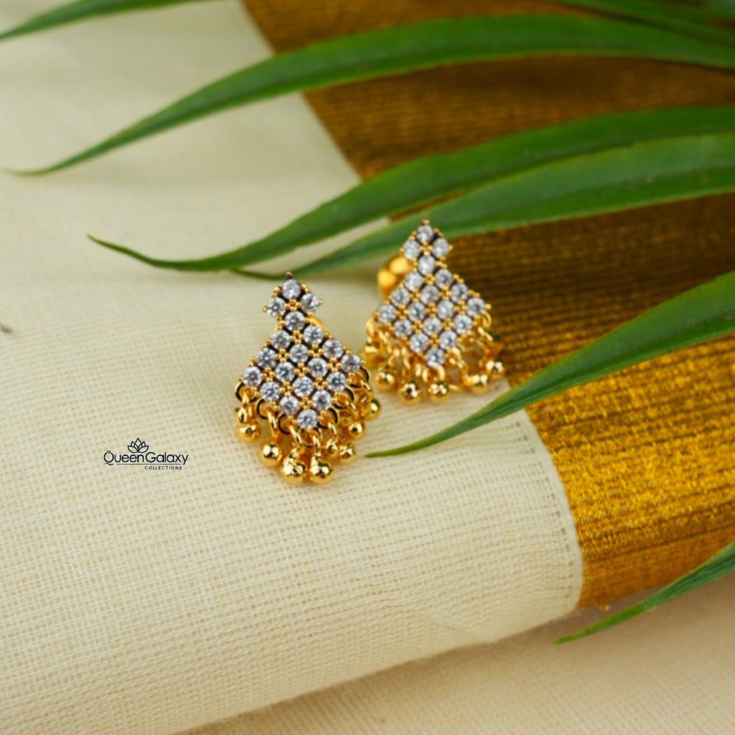 Goldplated AD Stone Stud