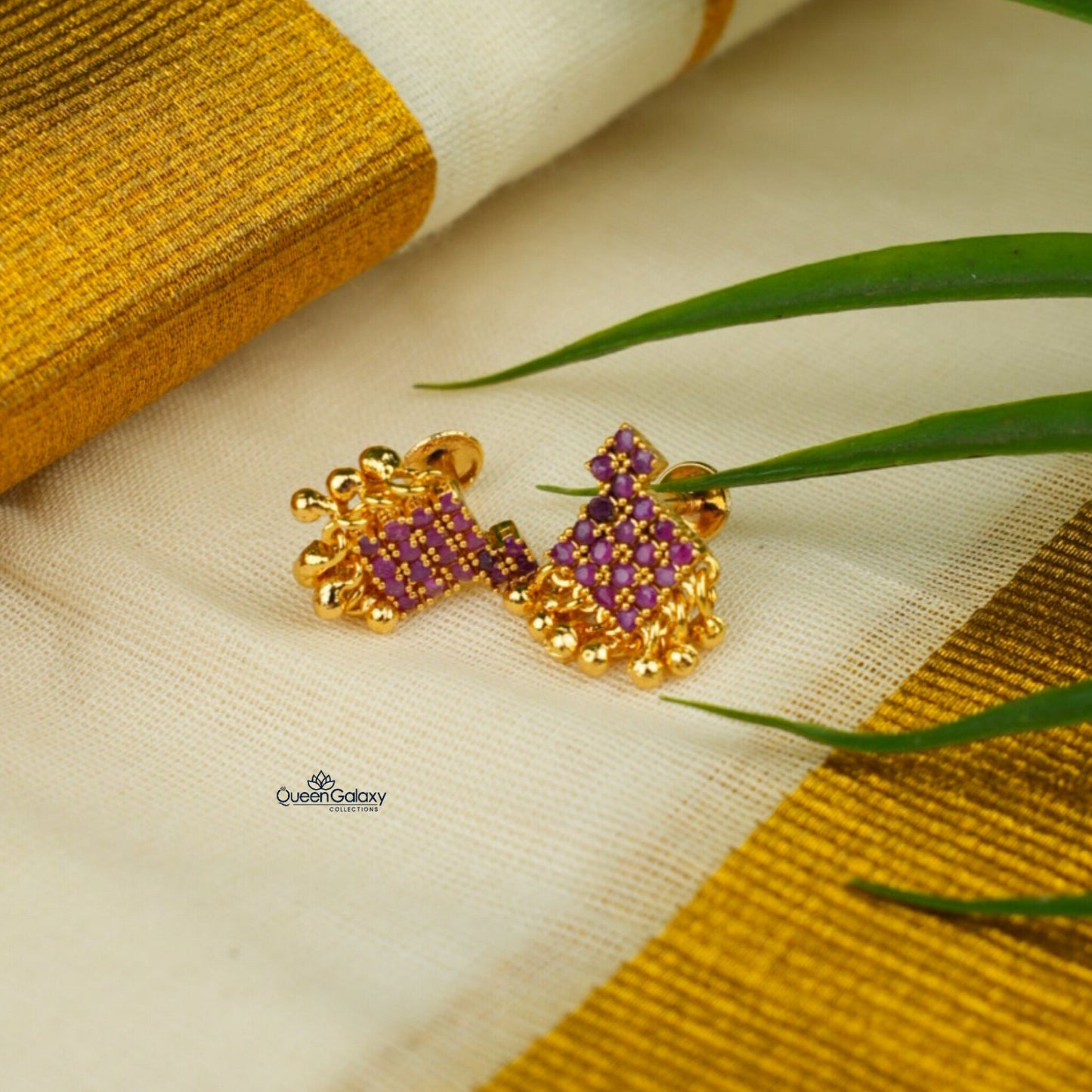 Goldplated AD Stone Stud