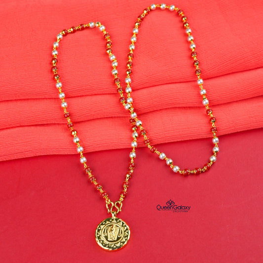 Goldplated Pearl Chain With Pendant