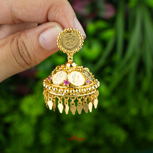 Goldplated Lakshmi Devi Jumka