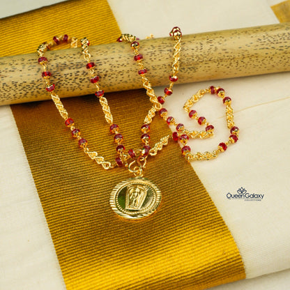 Goldplated Crystal Chain With Pendant