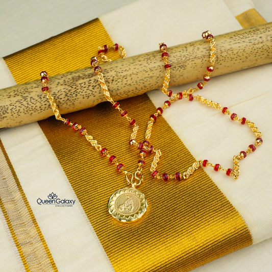 Goldplated Crystal Chain With Pendant