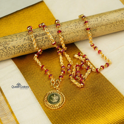 Goldplatede Crystal Chain With  Pendant