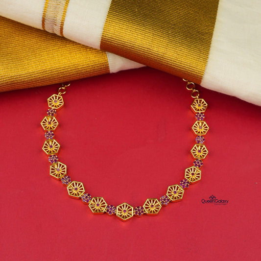 Goldplated AD Stone Necklace