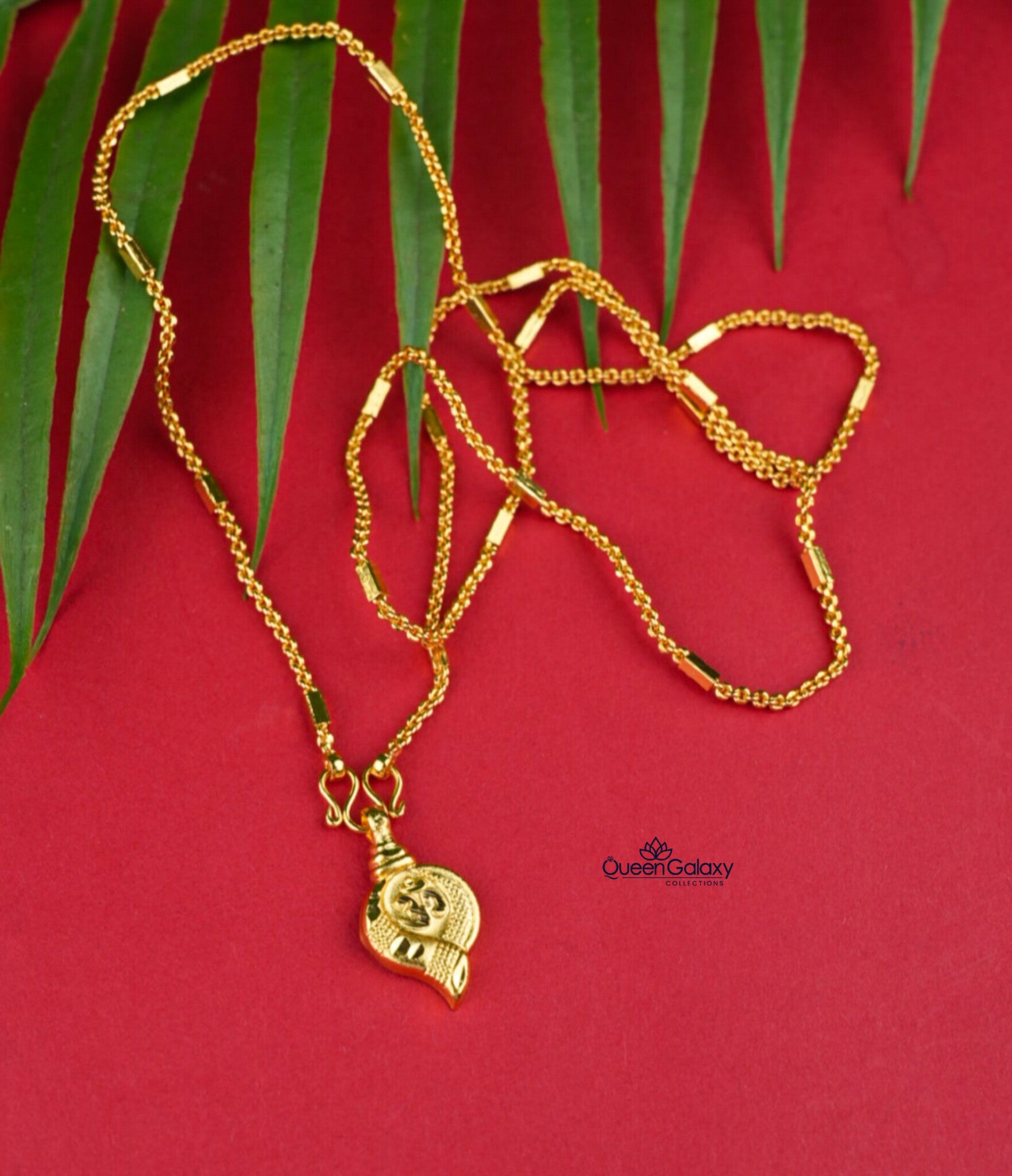 Goldplated Chain With Thali – Queen Galaxy Collections