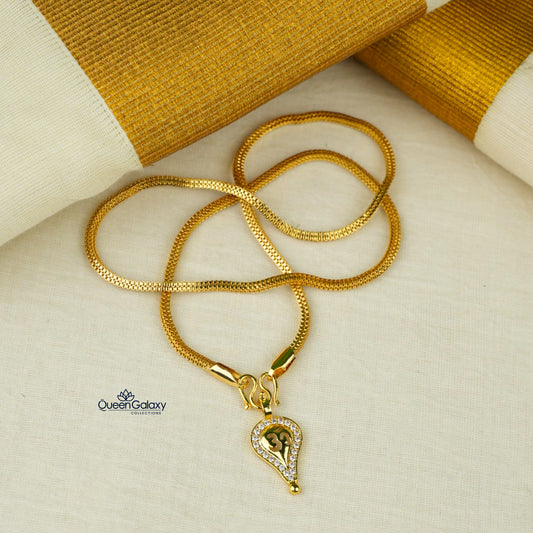Goldplated Chain With Thali