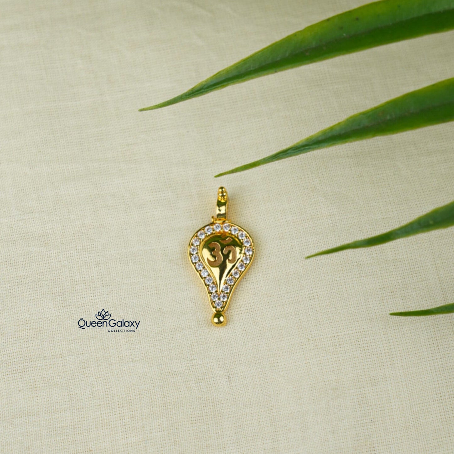 Goldplated AD Stone Thali