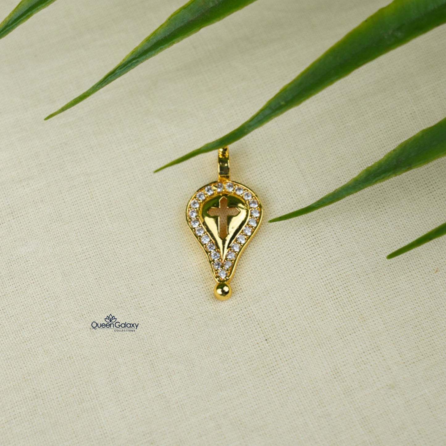 Goldplated AD Stone Thali