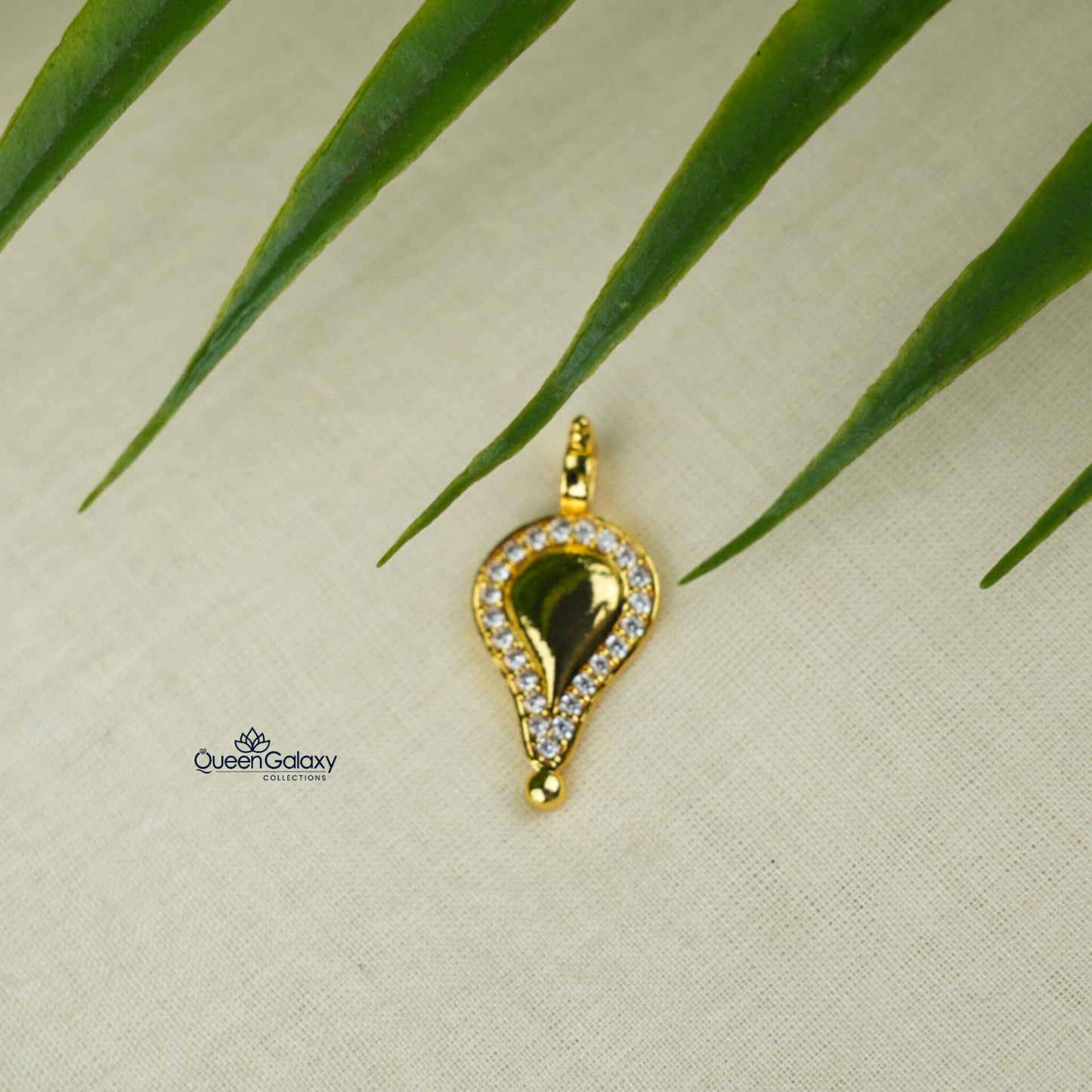 Goldplated AD Stone Thali