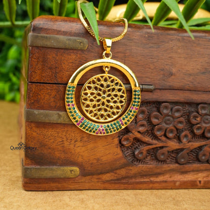 Goldplated Diamond Replica Pendant