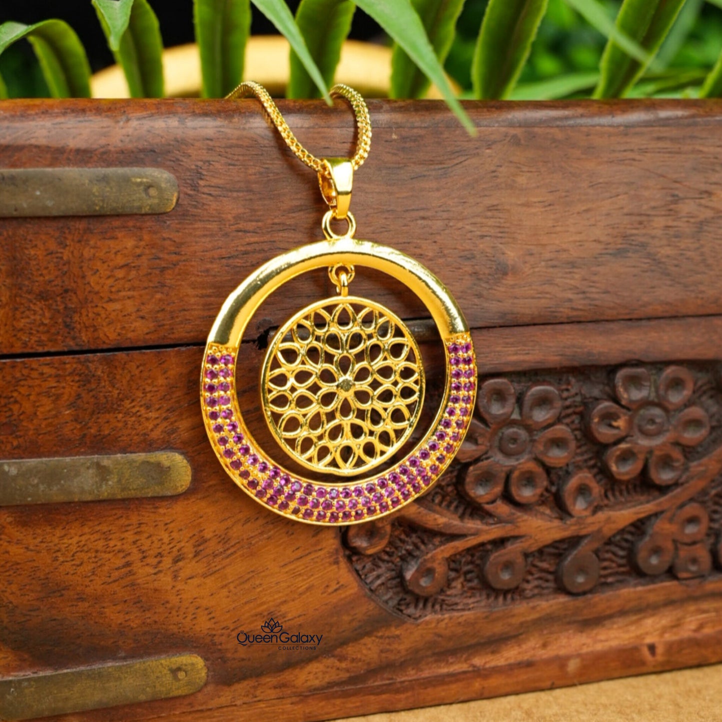 Goldplated Diamond Replica Pendant