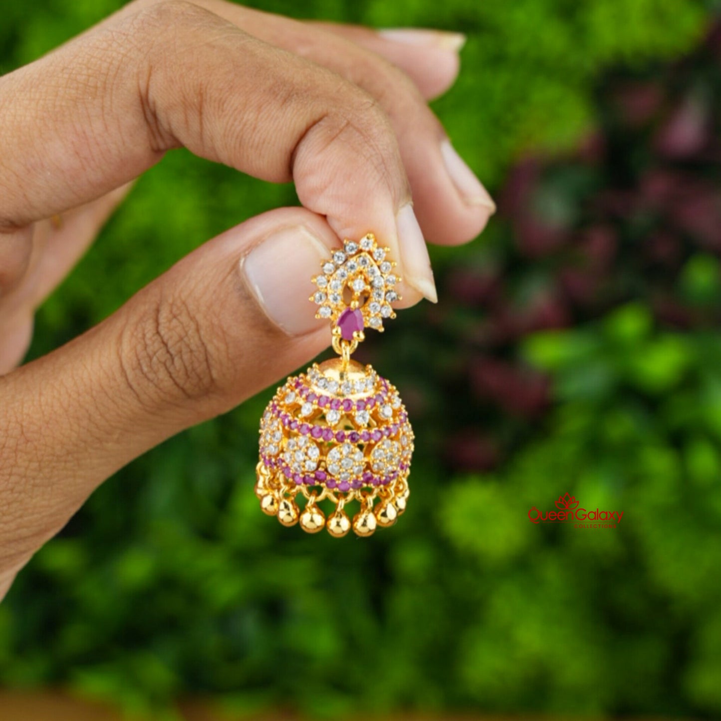 Goldplated AD Stone Jumka